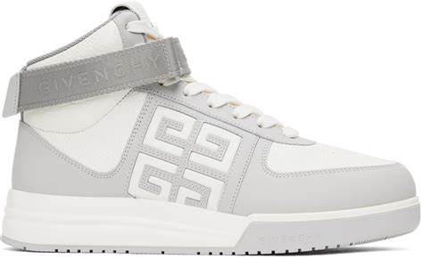 givenchy leather skate shoes|Givenchy white and grey sneakers.